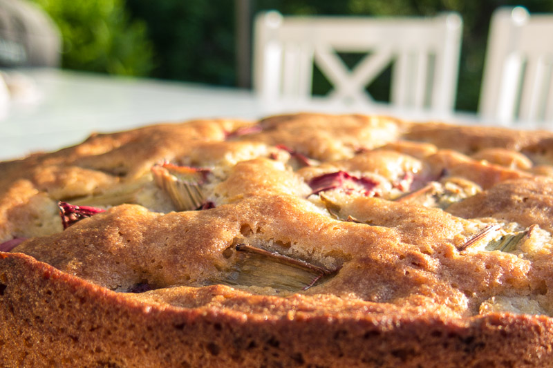 Rabarberkage med marcipan